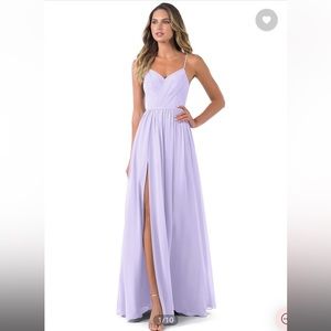 Lilac Azazie Cora Bridesmaid Dress